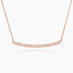 Curved Bar Diamond Cluster Necklace