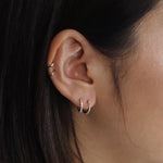 12mm Diamond Huggie Earrings