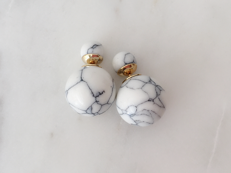 Double Marble Studs