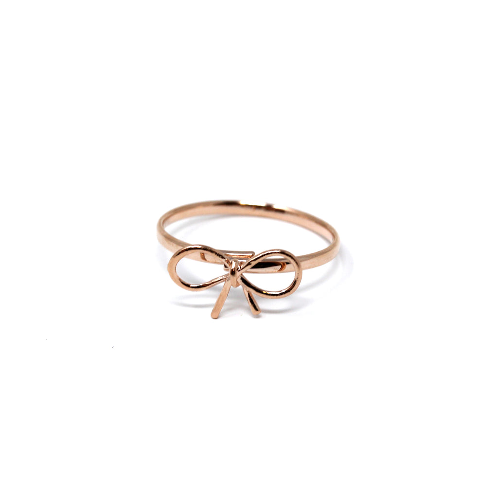 14k Yellow Gold Fancy Bow Ring • PreAdored® Sustainable Luxury