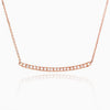 Curved Bar Diamond Cluster Necklace