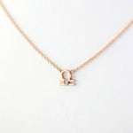 Libra Zodiac Sign Diamond Necklace