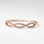 14K Solid Gold Bead Infinity Ring